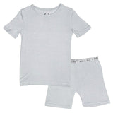 Cloud Grey Bamboo Kids Pajama Short Set - HoneyBug 