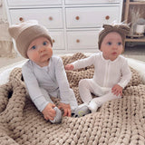 Cloud Grey Bamboo Convertible Footie - HoneyBug 