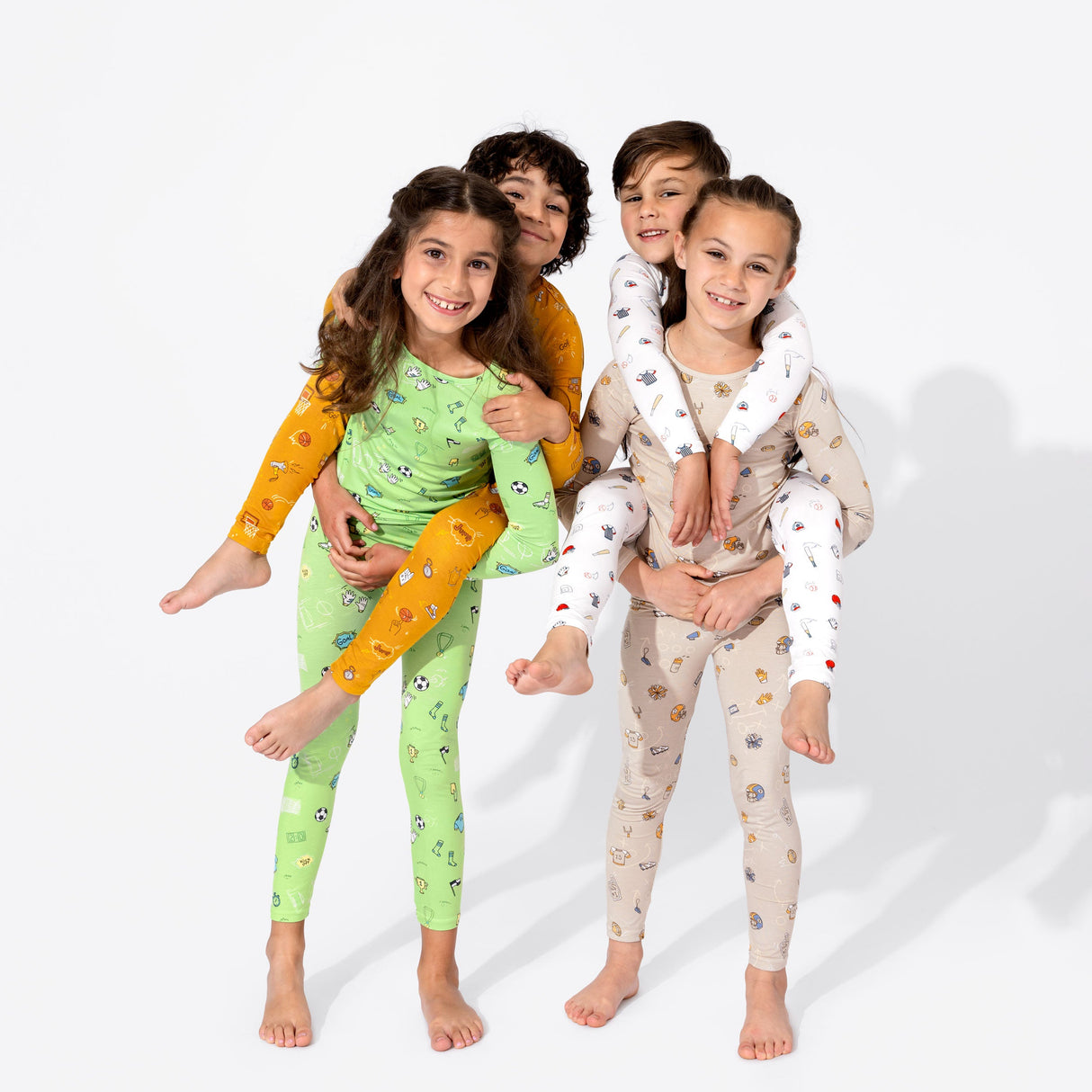 Football Bamboo Kids Pajamas - HoneyBug 