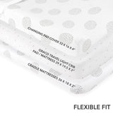Changing Pad Cover | Cradle Sheet Set - Grey Dottie - HoneyBug 