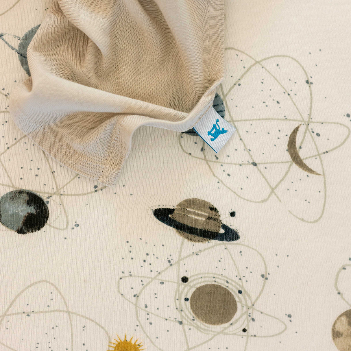 Stretch Knit Crib Sheet - Planets - HoneyBug 
