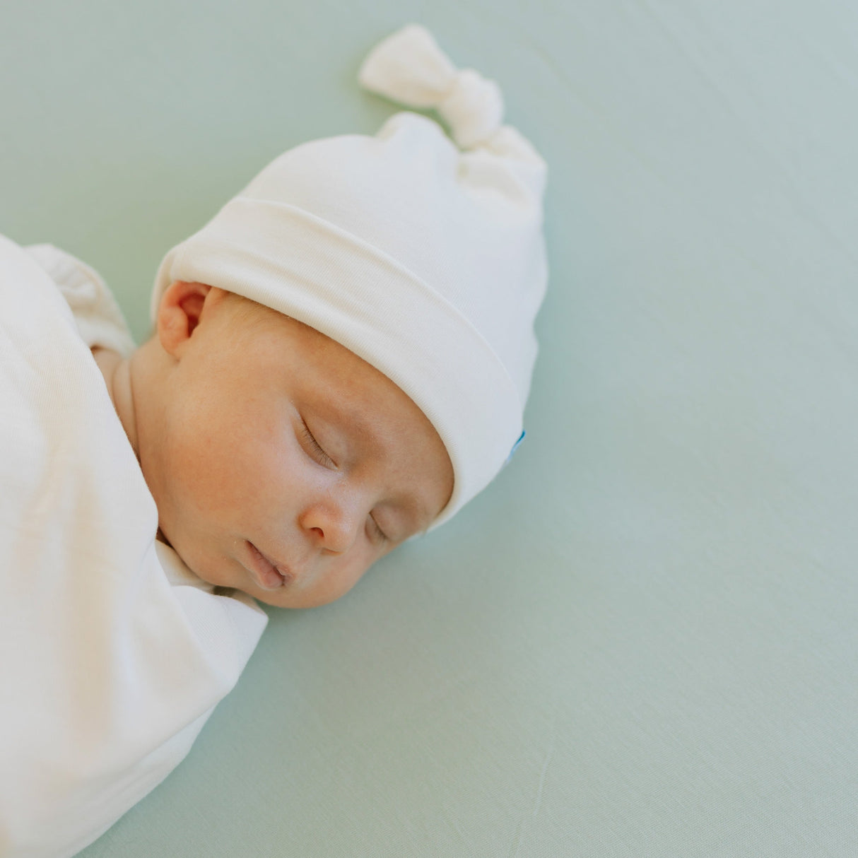 Stretch Knit Crib Sheet - Frost Green - HoneyBug 