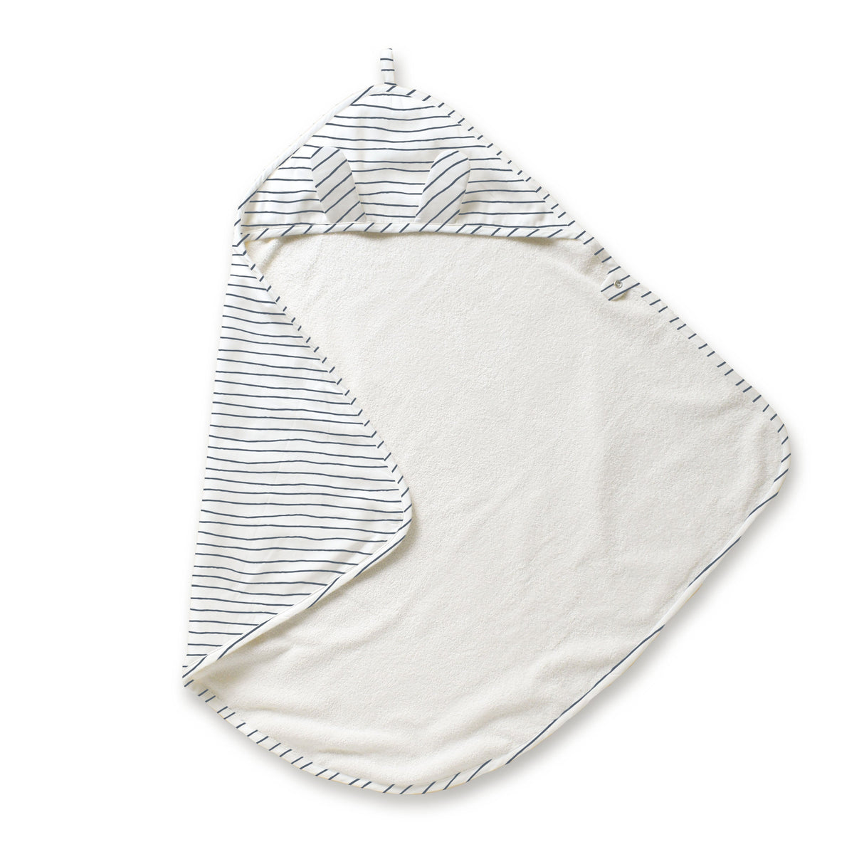 Organic Baby Towel - Navy Stripes