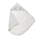 Organic Baby Towel - Navy Stripes