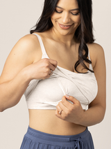 Sublime® Bamboo Hands-Free Pumping Lounge & Sleep Bra | Oatmeal Heather - HoneyBug 