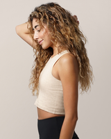 Sublime® Bamboo Hands-Free Pumping Longline Bra Top | Oatmeal Heather - HoneyBug 