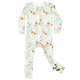 Summer Floral Bamboo Convertible Footie - HoneyBug 