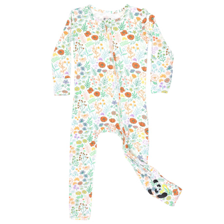 Summer Floral Bamboo Convertible Footie - HoneyBug 