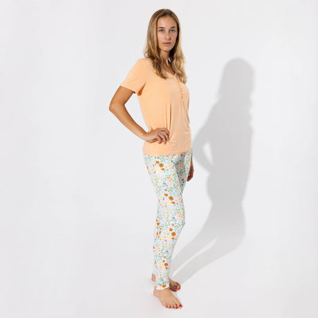 Summer Floral Bamboo Women's Pajama Set - HoneyBug 