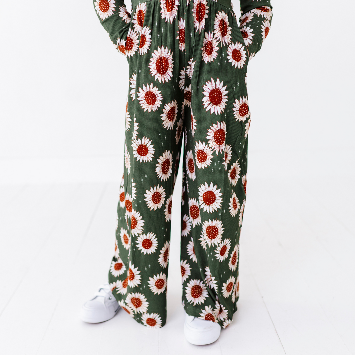 Rustic Blooms Ribbed Romper - HoneyBug 