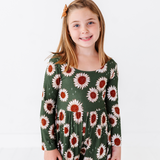 Rustic Blooms Ribbed Romper - HoneyBug 