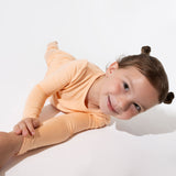 Peach Fuzz Bamboo Kids Pajamas - HoneyBug 