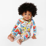 Comic Hero Bamboo Convertible Footie - HoneyBug 