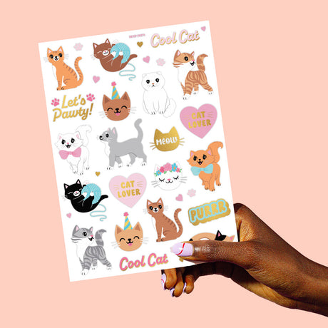 Cool Cat Tats - 42 Foil Temporary Tattoos