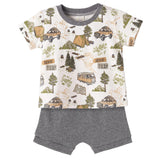 Trailblazer Bamboo T-Shirt & Cotton Shorts Set for Boys