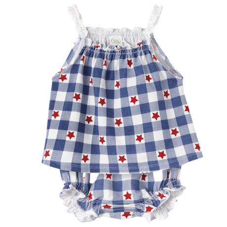 Americana Bamboo Top & Bloomers Set - HoneyBug 