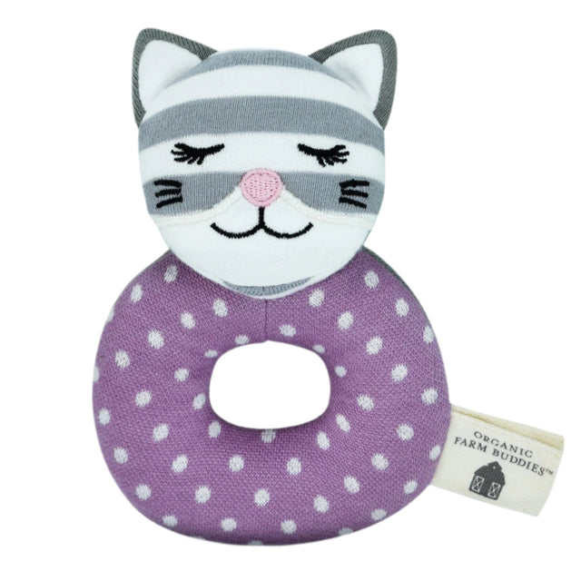 Maude the Kitty - Teething Rattle - HoneyBug 