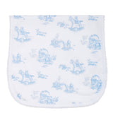 Blue Toile Burp Cloth - HoneyBug 