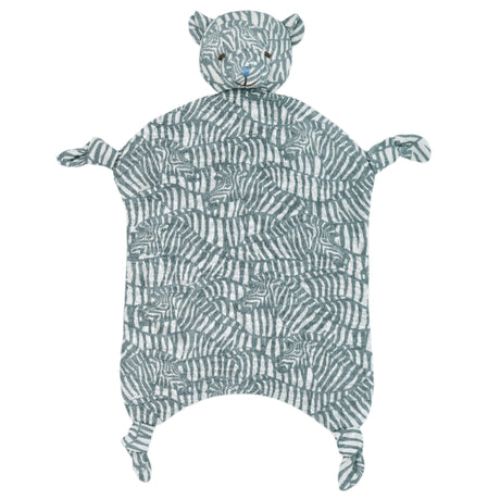 Muslin Bear Lovey - Zebra Print - HoneyBug 