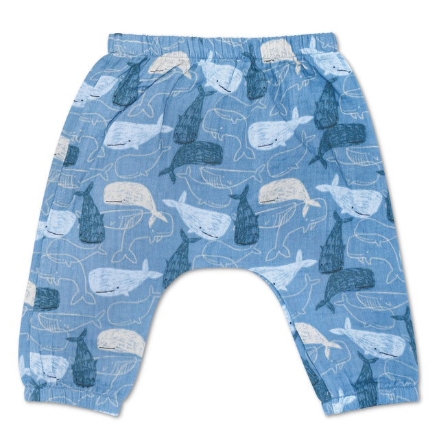 Muslin Pants - Whale Tales - HoneyBug 