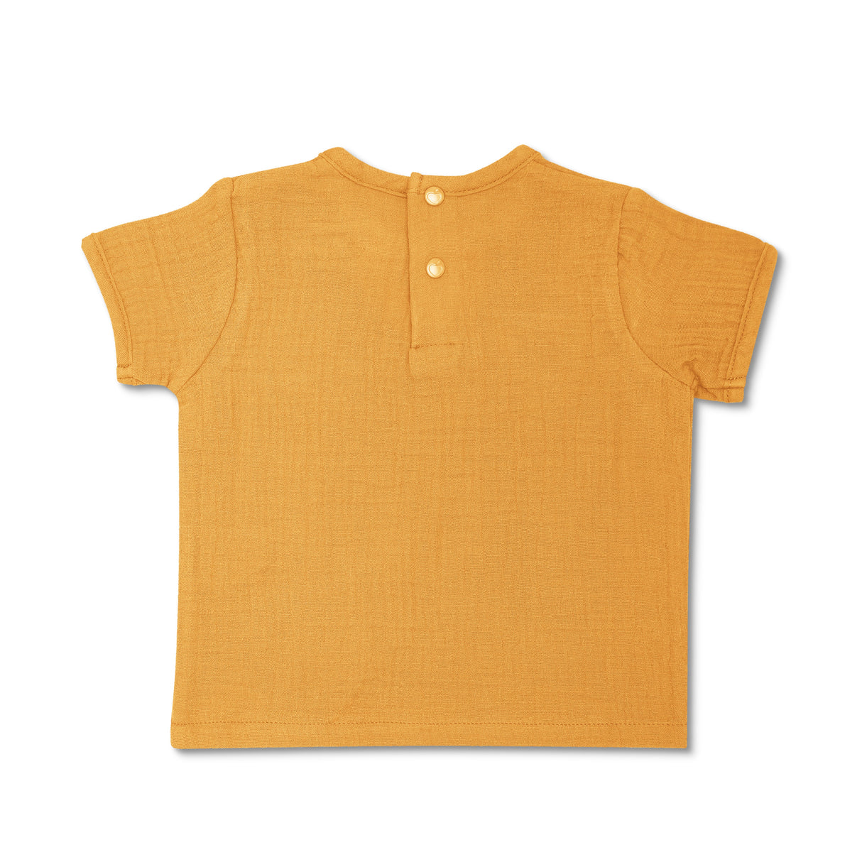 Muslin Short Sleeve Shirt - Mustard - HoneyBug 