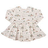 long sleeve twirl dress | into the woods