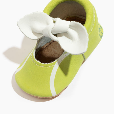 Tennis Match Knotted Bow Baby Shoe - HoneyBug 