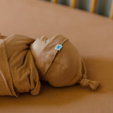 Stretch Knit Crib Sheet - Terracotta - HoneyBug 