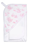 Pink Toile Hooded Towel - HoneyBug 