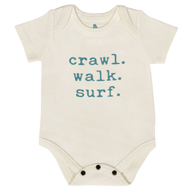 graphic bodysuit | crawl walk surf - HoneyBug 