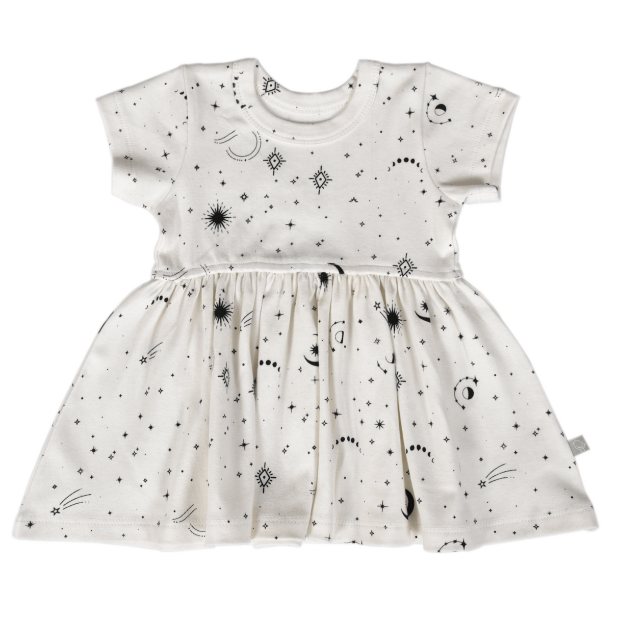 short sleeve twirl dress | celestial - HoneyBug 