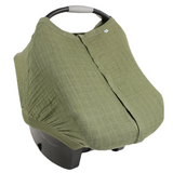 Cotton Muslin Car Seat Canopy - Fern - HoneyBug 
