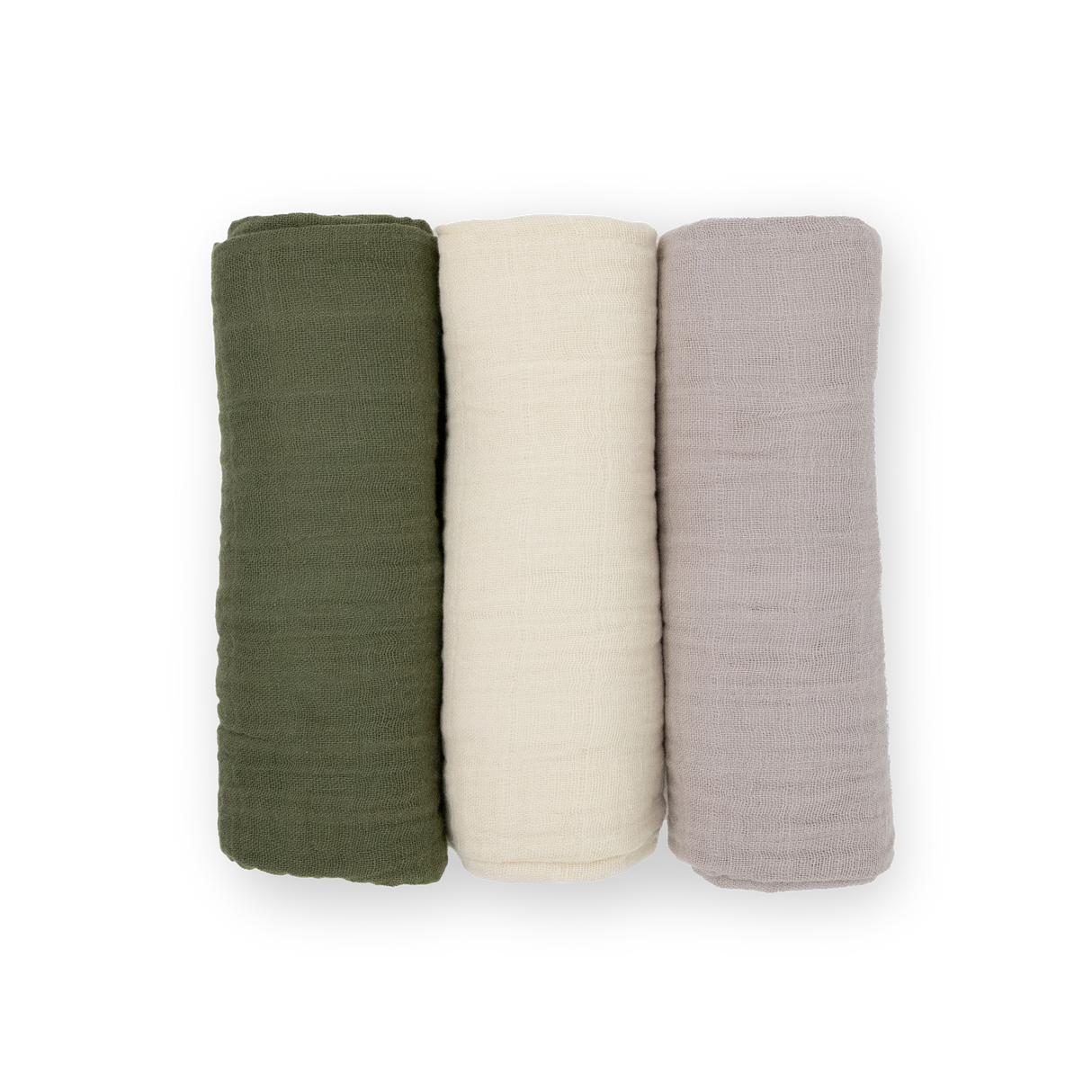 Cotton Muslin Swaddle Blanket 3 Pack - Fern 2 - HoneyBug 