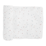 Cotton Muslin Swaddle Blanket - Dots - HoneyBug 