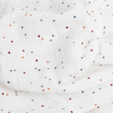 Cotton Muslin Swaddle Blanket - Dots - HoneyBug 