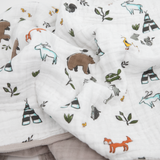 Original Cotton Muslin Quilt - Forest Friends - HoneyBug 