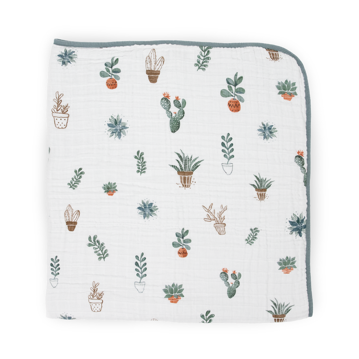 Original Cotton Muslin Quilt - Prickle Pots - HoneyBug 