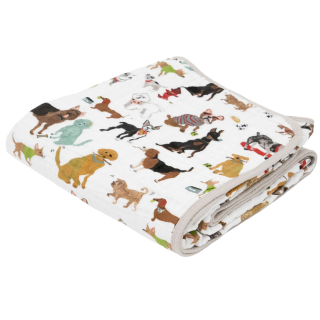Original Cotton Muslin Quilt - Woof - HoneyBug 