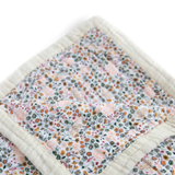 Cotton Muslin Quilted Throw - Pressed Petals - HoneyBug 
