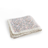 Cotton Muslin Quilted Throw - Pressed Petals - HoneyBug 