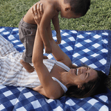 Outdoor Blanket - Navy Plaid - HoneyBug 