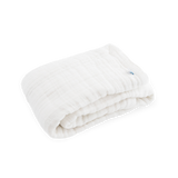 Cotton Muslin Baby Quilt - White - HoneyBug 