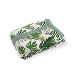 Cotton Muslin Baby Quilt - Tropical Leaf - HoneyBug 