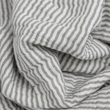 Cotton Muslin Baby Quilt - Grey Stripe - HoneyBug 