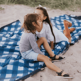 Outdoor Blanket - Navy Plaid - HoneyBug 