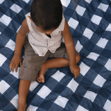 Outdoor Blanket - Navy Plaid - HoneyBug 