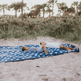 Outdoor Blanket - Navy Plaid - HoneyBug 