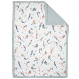 Cotton Muslin Toddler Comforter - Mermaid Party - HoneyBug 