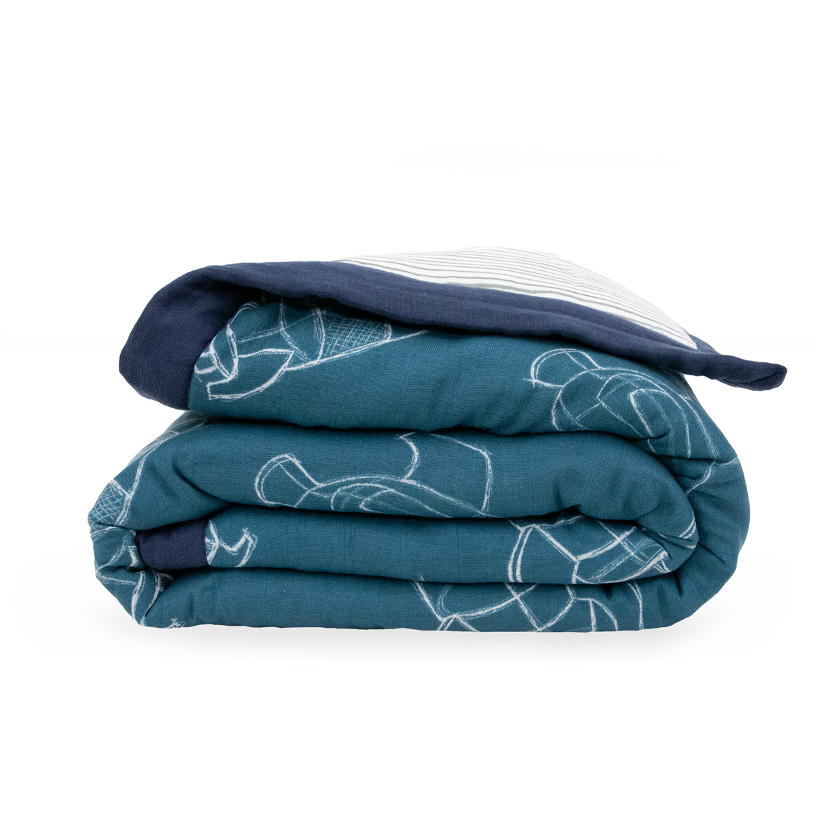 Cotton Muslin Toddler Comforter - Blast Off - HoneyBug 