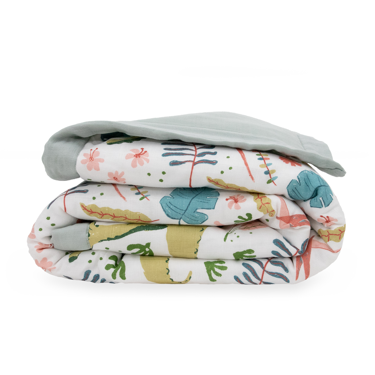 Cotton Muslin Toddler Comforter - Boho Dino - HoneyBug 
